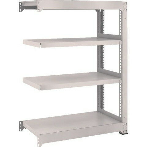 TRUSCO トラスコ M3型中量棚 H1200 連結型 W1500 D1121 4段 ネオグレー M345124B 組立品 組立設置不可(代引不可)【送料無料】