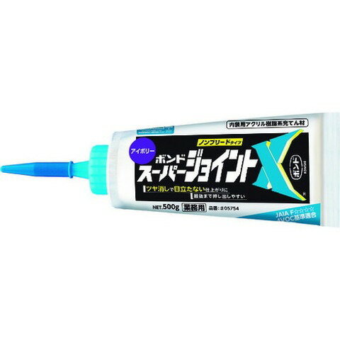 【商品詳細】●つや消しタイプです。●押し出し性良好です。●防黴剤入りです。●ノンブリードタイプです。●日本接着剤工業会 JAIA　F☆☆☆☆ 4VOC基準適合品です。●壁紙のはがれ防止用。●天井・壁面のコーナー部分のコーキングに。●下地のスキマ、凹凸補修に。●色：アイボリー●容量(g)：500JANコード 4901490057542【代引きについて】こちらの商品は、代引きでの出荷は受け付けておりません。【送料について】北海道、沖縄、離島は送料を頂きます。