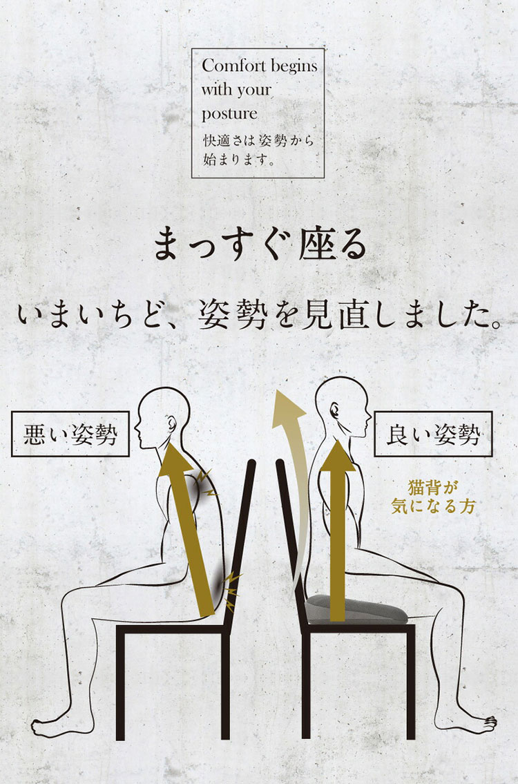 整体院の先生監修 快適支座 背筋編 クッション 背筋 姿勢を正す サポートクッション 37×40cm 姿勢見直し 負担軽減 理想な座姿勢 ウレタンフォーム 猫背座り 改善 傾斜 体圧分散 まっすぐ座る(代引不可)【送料無料】 [3]