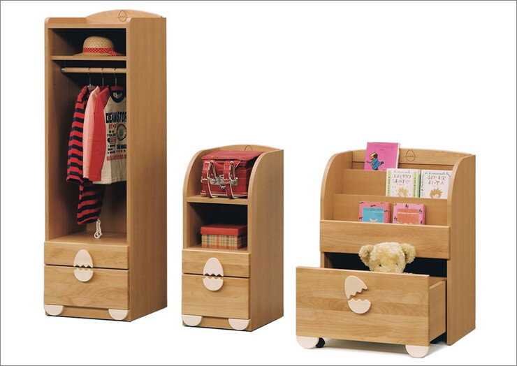 チェストラック 幅34cm 子供 【国産 大川家具 完成品】 家具 木目 木製 子供部屋 チェスト 棚 収納(代引不可)【送料無料】 [3]