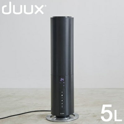 加湿器 デュクス DUUX タワー型超音波式加湿器 Beam Wi-Fi対応 5L 大容量 超音波 加湿機 おしゃれ 6畳 10畳 スリム 上部給水 アロマ対応 リモコン付 タイマー 加湿調節 オート DXHU10 ブラック