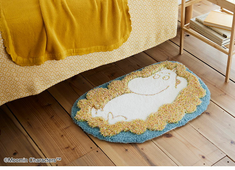 マット 日本製 45×60cm ムーミン MOOMIN FLUFFY MOOMIN MAT フラッフィー ムーミンマット ラグマット 玄関マット 防ダニ 北欧 おしゃれ(代引不可)【送料無料】