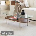 roomnhome フォンドレイヤード ガラステーブル 幅120cmローテーブル リビングテーブル 応接テーブル 曲線テーブル ダイニングテーブル おしゃれ 新...