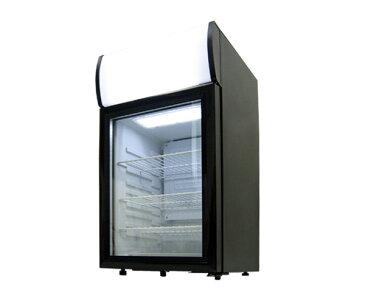 業務用冷蔵庫 ホワイト ブラック 冷蔵庫 1ドア 40L 小型 ミニ 一人暮らし 業務用 ディスプレイクーラー 白 黒 透明 ディスプレイ(代引不可)【送料無料】