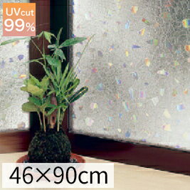 窓飾りシート クリスタルレンズ調 46cmx90cm 既製サイズ 窓シート 窓フィルム ガラスフィルム 装飾 DIY..