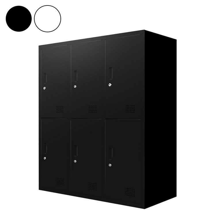 ロッカー 6人用 3列2段 高さ105cm 工具不要で組み立て品 かぎ付き 更衣ロッカー スチール製 スチールロッカー 四人用 収納 スチールキャビネット 4人用ロッカー(代引不可)【送料無料】