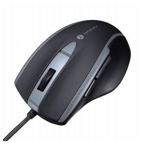 サンワサプライ 静音有線ブルーLEDマウス 5ボタン MA-BL168BK(代引不可)