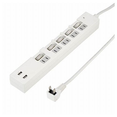 YAZAWA ̥å5AC2USB3.4A2m ۥ磻 Y02KS752WH2U(Բ)