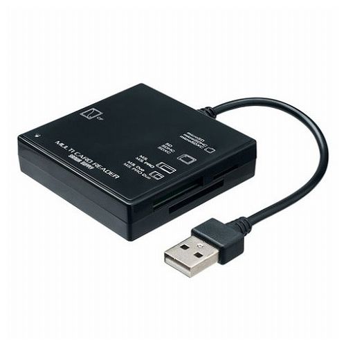 サンワサプライ USB2.0 カードリーダー ブラック ADR-ML23BKN(代引不可)【メール便配送】【送料無料】