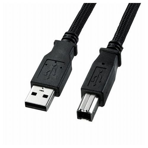 サンワサプライ ナイロンメッシュUSB2.0ケーブル 2m KU20-NM20K2(代引不可)