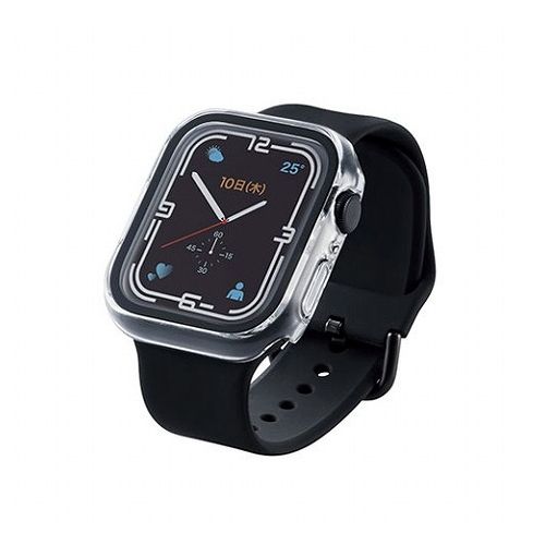 エレコム Apple Watch45mm用フルカバーケース プレミアムガラス 高透明 AW-21AFCGCR(代引不可)【送料無料】