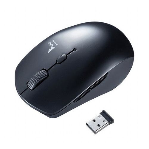 Ball Type Mouse - 【5個セット】 サンワサプライ 静音ワイヤレスブルーLEDコンボマウス ブラック MA-WBTBL193BKX5(代引不可)【送料無料】