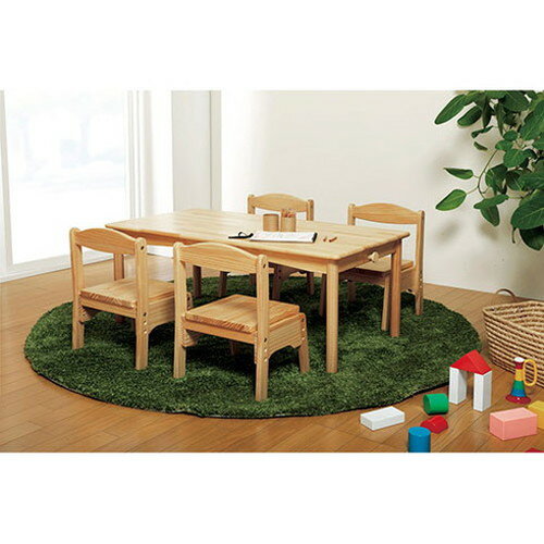 弘益 ファミリアキッズテーブル ナチュラル FAM-T60-NA(代引不可)【送料無料】 [2]