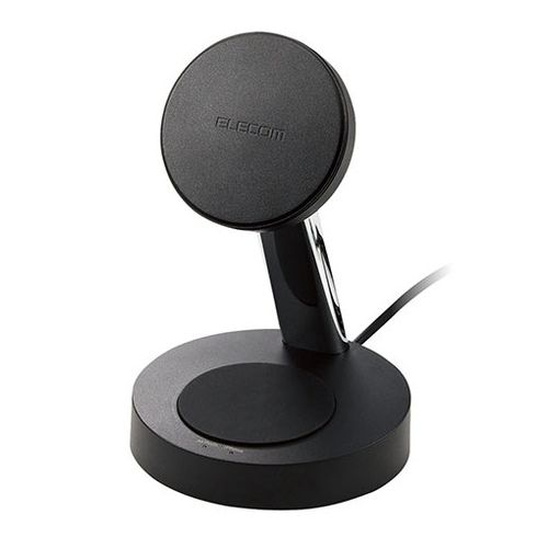エレコム マグネット内蔵ワイヤレス充電器 7.5W+5W・スタンド・1.5m W-MS03BK(代引不可)【送料無料】