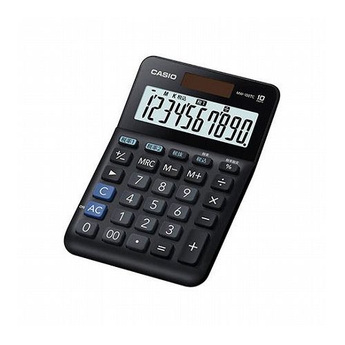 カシオ計算機 W税率電卓 ミニジャストタイプ 10桁 ブラック MW-100TC-BK-N(代引不可) カシオ計算機 W税率電卓 ミニジャストタイプ 10桁 ブラック MW-100TC-BK-N(代引不可)