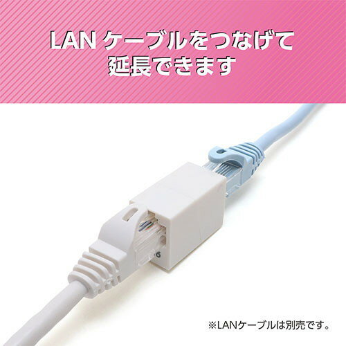 ミヨシ LAN中継アダプタ CAT6 マグネット付 CAR-866M(代引不可)【メール便配送】【送料無料】