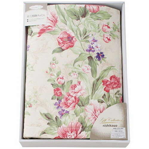 西川 羽毛肌布団 ピンク 7360-074(代引不可)【送料無料】