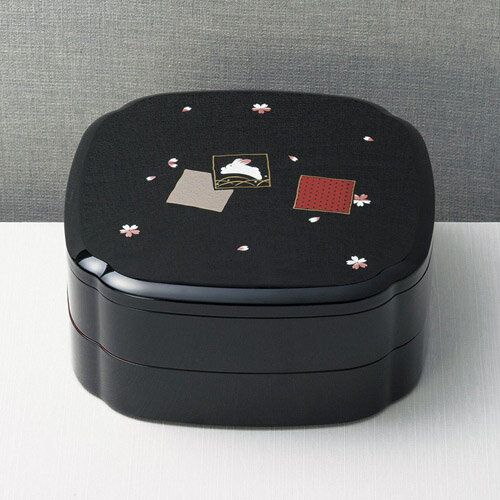 波うさぎ8.0二段オードブル 雑貨 ホビー インテリア 雑貨 雑貨品