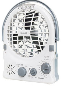 扇風機 充電式 小型 ラジオ LED ライト TEKNOS ミニ多機能充電式12cm扇風機 BKL-M85