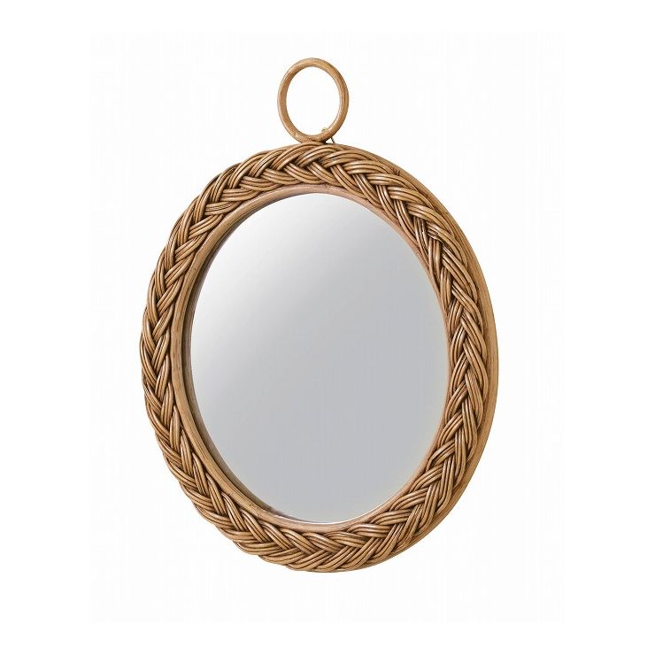 ミラー 幅34×奥行3×高さ39.5 ラタン ラッカー塗装 3mmミラー(代引不可)【送料無料】