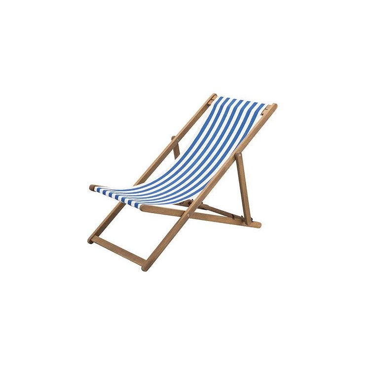 デッキチェア 幅60.5×奥行100-112×高さ73-88 座面高32-38 天然木 アカシア オイル仕上げ ポリエステル(..