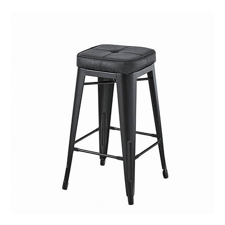 乐天商城 - ハイスツール 幅41×奥行41×高さ70 スチール ソフトレザー ブラック ブラウン キャメル(代引不可)【送料無料】