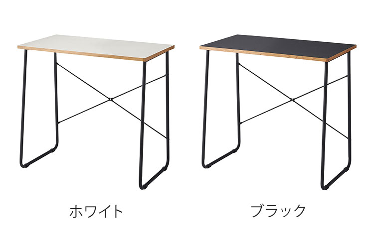デスク 幅80cm 木製 スチール脚 コンパクト 省スペース インテリア 北欧 リモートワーク 在宅ワーク リビング ダイニング シンプル 机 デスク テーブル パソコンデスク(代引不可)【送料無料】 rcmdin-11465564 リコメン堂インテリア館 サンプル画像2