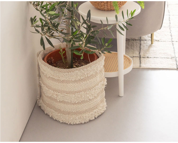 プランターカバー Mサイズ マジックテープ コットン カバー 屋内用 ガーデニング インテリア おしゃれ 北欧 かわいい シンプル 雑貨 ナチュラル 植木鉢(代引不可)【送料無料】