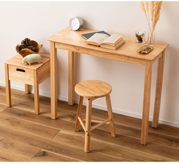 デスク 天然木 幅90cm 組み立て式 木製 リビングテーブル ダイニングテーブル おしゃれ かわいい シンプル 北欧 インテリア シンプル 机 テーブル リビング ダイニング(代引不可)【送料無料】 [3]