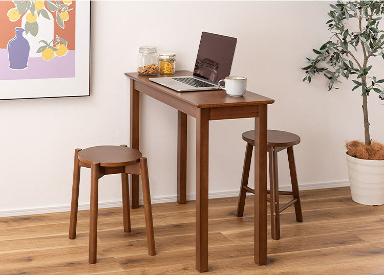 デスク デスク 机 天然木 シンプル おしゃれ 北欧 韓国インテリア ブラウン スリム リビング 長方形 四角 コンパクト テーブル インテリア おしゃれ 北欧 新生活 オールシーズン(代引不可)【送料無料】 [3]