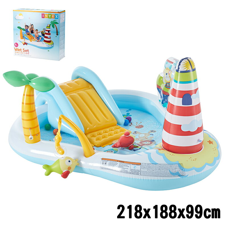 プール INTEX ビニールプール フィッシングファンプレイセンター Fishing Fun Play Center 補修シート付 ファミリープール 家庭用プール 大型プール 水遊び 子供用プール キッズプール おもちゃ【送料無料】のサムネイル