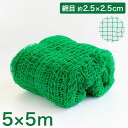 バックネット 野球 5×5m 網目2.5cm グリーン 防球ネット ネット 保護用ネット 多目的ネット ゴルフネットバッティングネット カラスよけ ゴミネット カーゴネット グリーンネット テニス サッカー【送料無料】