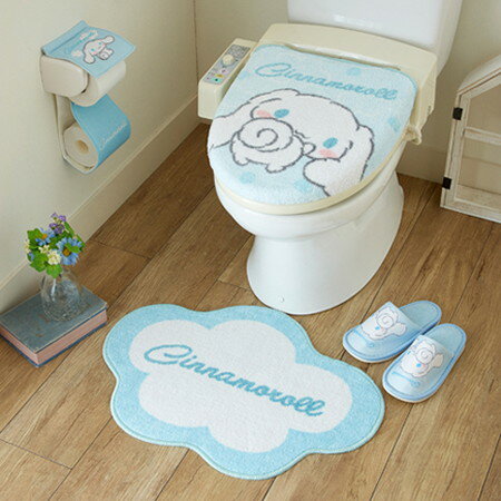 Sanrio サンリオ シナモンロール トイレ 蓋カバー トイレフタカバー マット スリッパ トイレカバー キャラクター(代引不可)【送料無料】