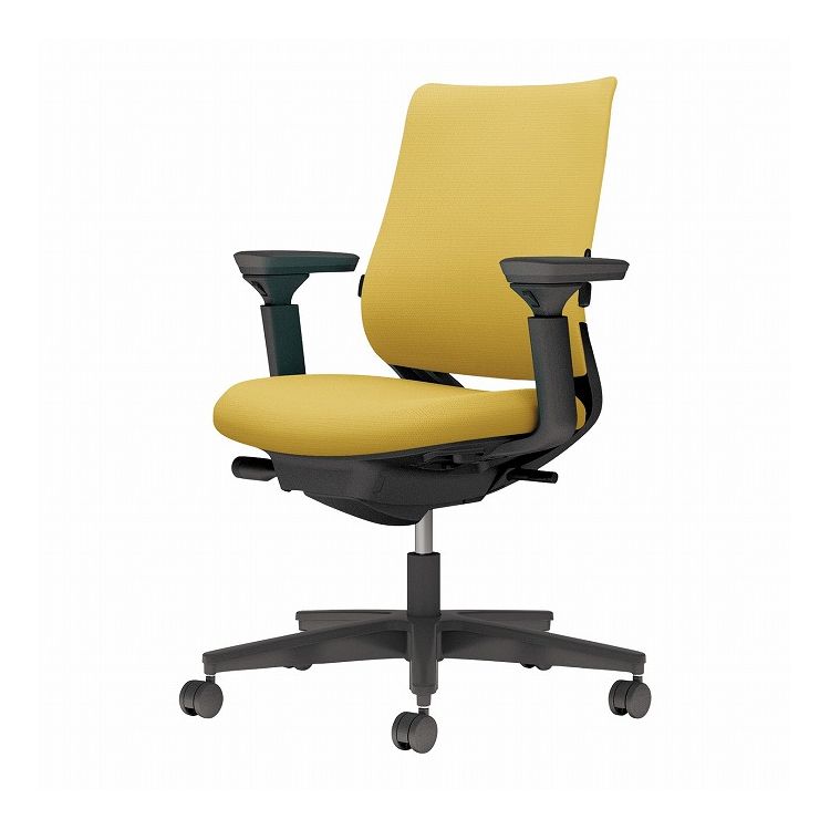【メーカー直送】 コクヨ オフィスチェア 椅子 イス チェア ミトラ2 可動肘 ランバー付 ブラック オリーブイエロー(代引不可)【送料無料】