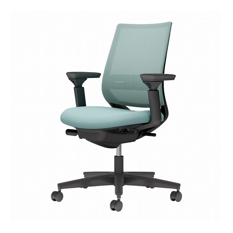 【メーカー直送】 コクヨ オフィスチェア 椅子 イス チェア ミトラ2 可動肘 ランバー付 ブラック アッシュターコイズ(代引不可)【送料無料】
