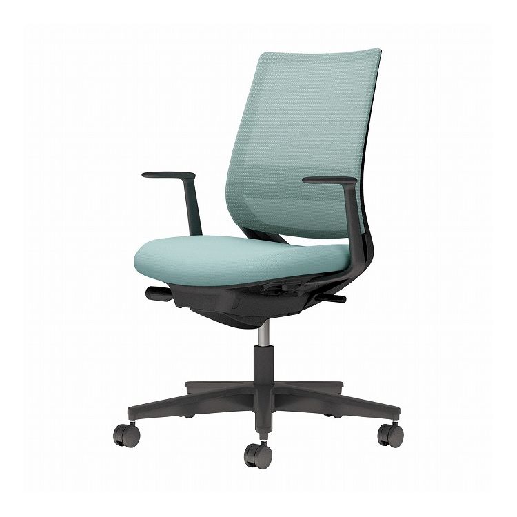 【メーカー直送】 コクヨ オフィスチェア 椅子 イス チェア ミトラ2 L型肘 ランバー付 ブラック アッシュターコイズ(代引不可)【送料無料】