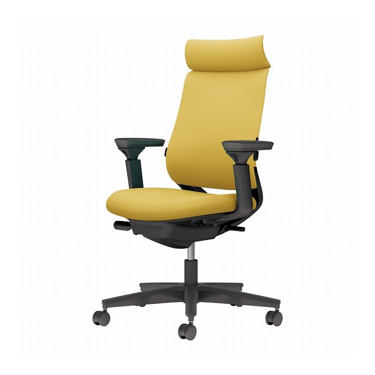 【メーカー直送】 コクヨ オフィスチェア 椅子 イス チェア ミトラ2 可動肘 ランバー付 ブラック オリーブイエロー(代引不可)【送料無料】