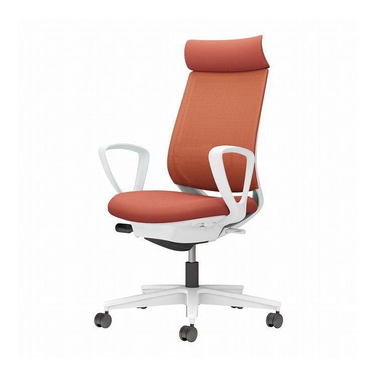 【メーカー直送】 コクヨ オフィスチェア 椅子 イス チェア ミトラ2 サークル肘 ランバー付 ホワイトグレー ソフトテラコッタ(代引不可)【送料無料】