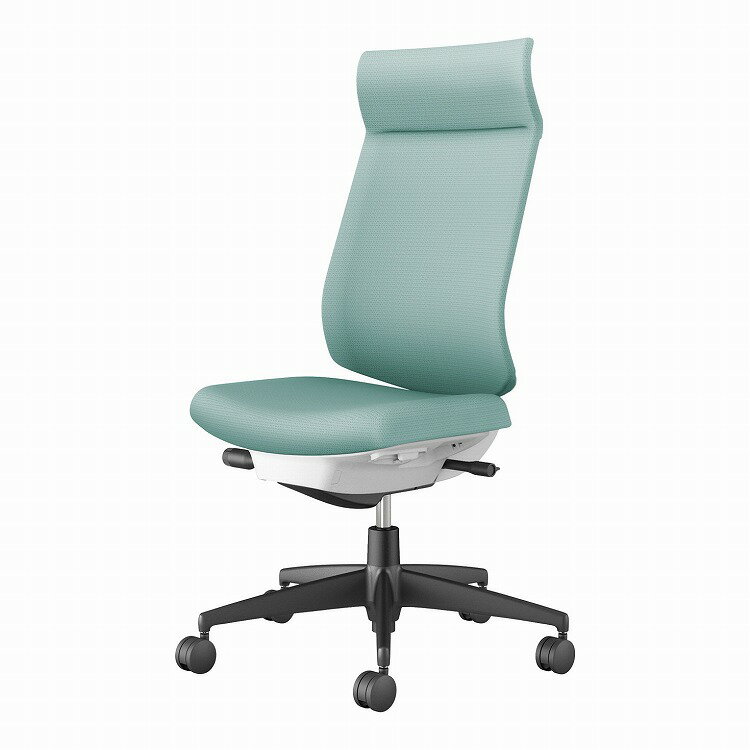 コクヨ 【メーカー直送】オフィスチェア ウィザード4 アディショナルバック 肘なし ブラック脚 本体ホワイトグレー C06-B402CU-E1G4391 フローリング用 アッシュターコイズ(代引不可)【送料無料】