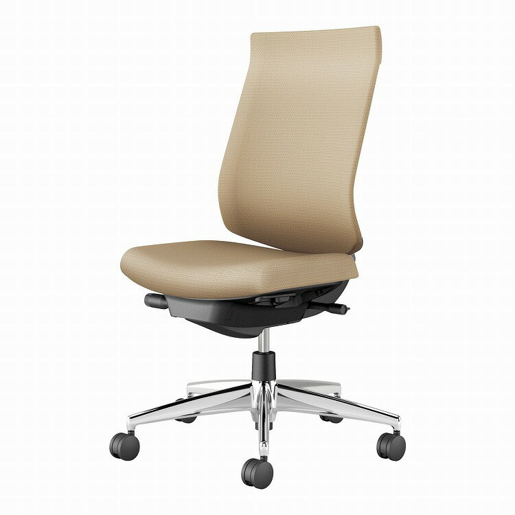 コクヨ 【メーカー直送】オフィスチェア ウィザード4 ハイバック 肘なし アルミポリッシュ脚 本体ブラック C06-P202CW-BKG41K1 カーペット用 ソフトベージュ(代引不可)【送料無料】