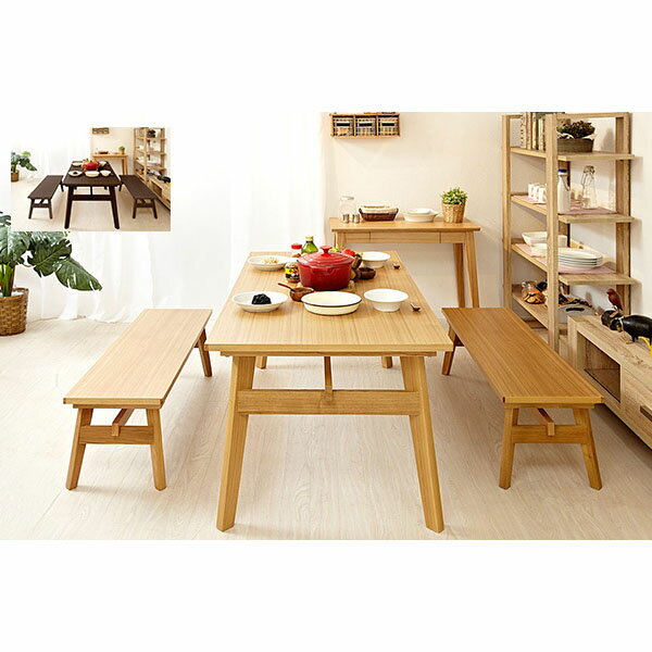 ダイニングテーブル3点セット ダイニング3点セット 4人掛け テーブル ベンチ 天然木　北欧 おしゃれ レトロ ソファダイニング 【LELYSTA】レリスタ 3点セット(Aタイプ)(代引不可)【送料無料】