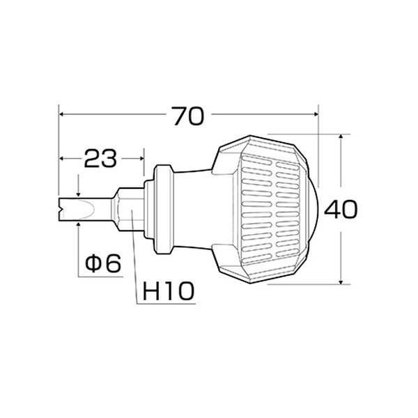 リコメン堂インテリア館のESCO エスコ 6.0x23mm [-]ブレイクビスドライバー EA557WC-26(代引不可)｜アングル3