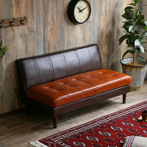 レザーソファーソファーソファ2人掛...