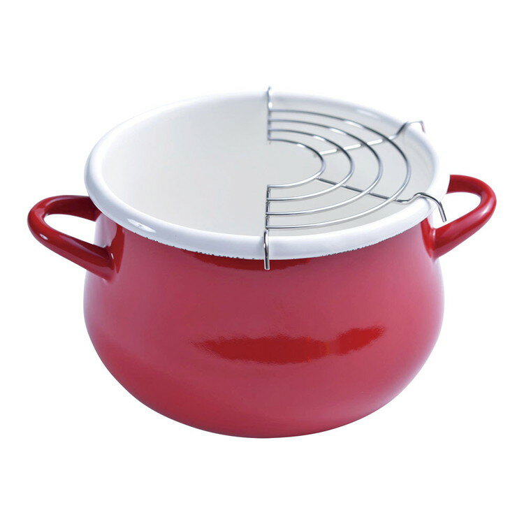 コージークック ホーローミニ天ぷら鍋16cm レッドコージークック4580090032939(代引不可)【送料無料】