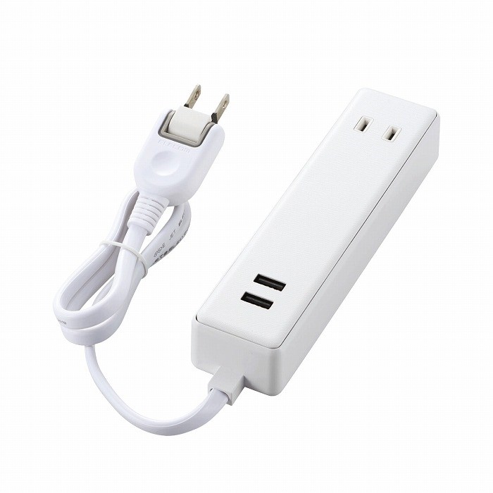 쥳 USBå/USB᥹2/AC2/֥60cm/2.4A/ۥ磻 MOT-U09-2206WH(Բ)̵