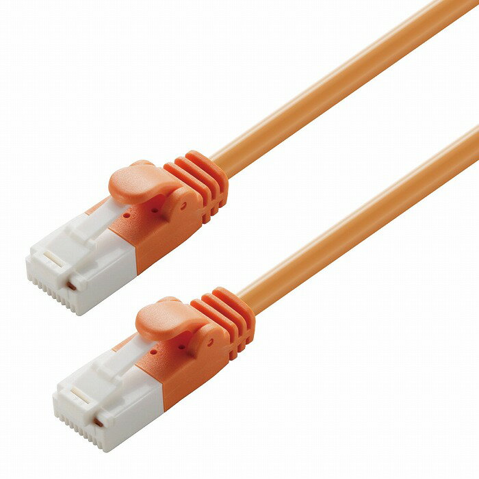 エレコム LANケーブル CAT6 20m ツメ折れ防止 ギガビット対応 高速通信 ヨリ線 スタンダード オレンジ LD-GPT/DR20/RS(代引不可)【送料無料】