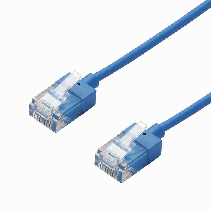 エレコム LANケーブル CAT6A スーパースリム 3m ブルー LD-GPASS/BU3(代引不可)【メール便（ネコポス）..