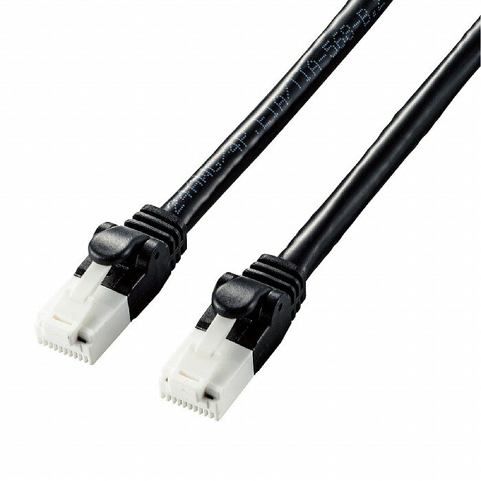 エレコム LANケーブル Cat6A ツメが折れない 10m ブラック RJ45コネクタ 10Gbps RoHS指令準拠(10物質) LD-GPAT/BK100(代引不可)【送料無料】