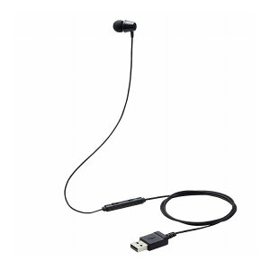 イヤホン 子供用 片耳 有線 マイク付 高耐久 USB 低音量仕様 ミュートスイッチ付 オンライン学習 ブラック HS-KD06UBK エレコム(代引不可)安売り