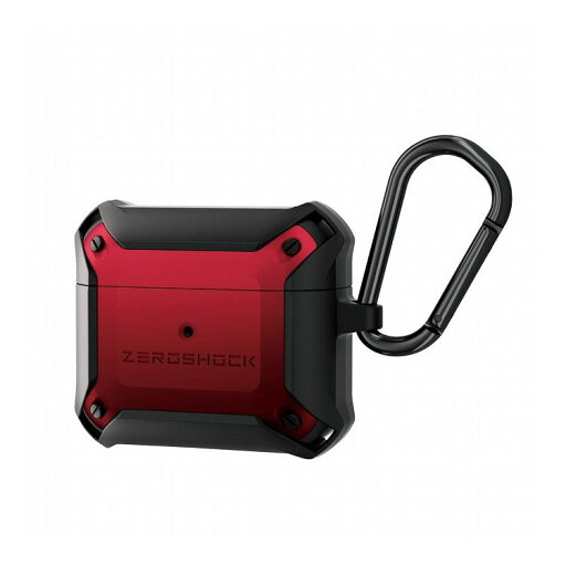 AirPods 第3世代 ケース カバー ZEROSHOCK 衝撃吸収 カラビナ付 ワイヤレス充電可 MagSafe充電可 落下防止 レッド AVA-AP3ZERORD(代引不可)【送料無料】 AirPods 第3世代 ケース カバー ZEROSHOCK 衝撃吸収 カラビナ付 ワイヤレス充電可 MagSafe充電可 落下防止 レッド AVA-AP3ZERORD(代引不可)【送料無料】